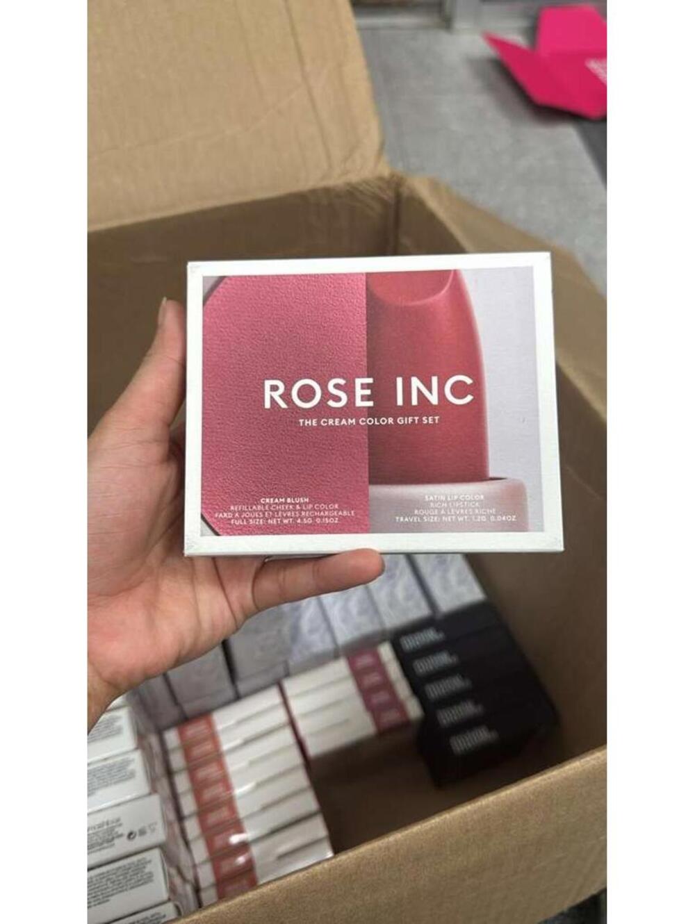 ROSE INC The Cream Color Lip & Cheek Set POETIC / HIBISCUS ~ NEW IN BOX